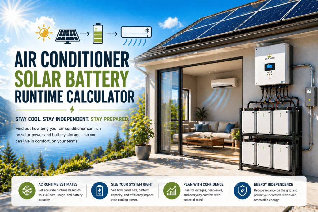Air Conditioner Solar Runtime Calculator