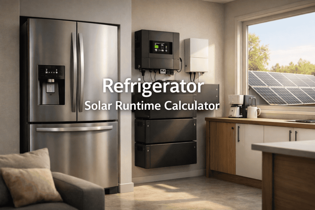 Refrigerator Solar Battery Runtime Calculator