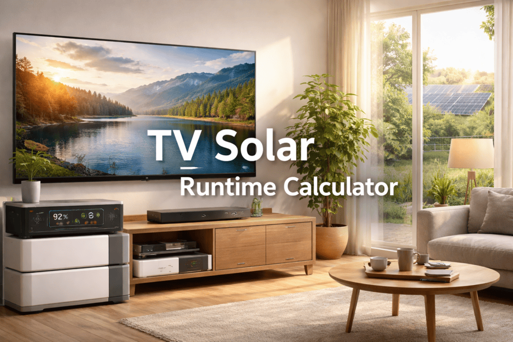 TV Solar Runtime Calculator