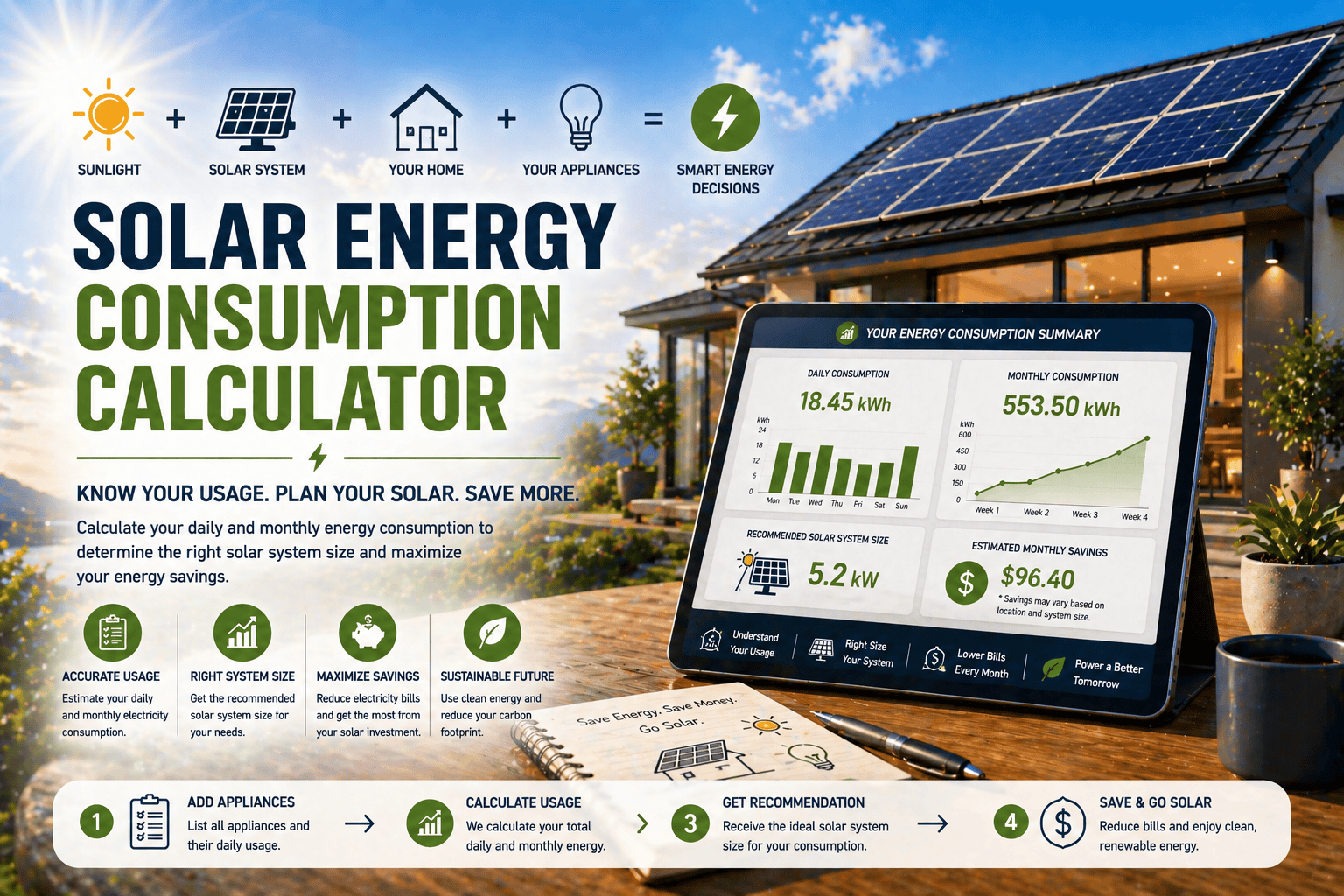 Solar Energy Consumption Calculator | Off Grid Living Tools