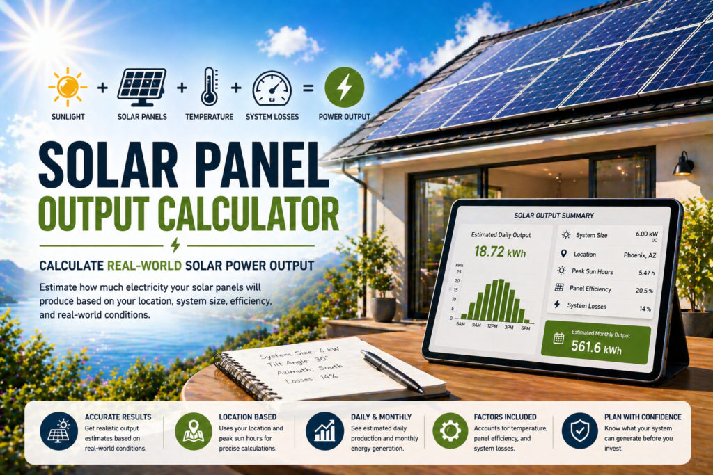 Solar Panel Output Calculator