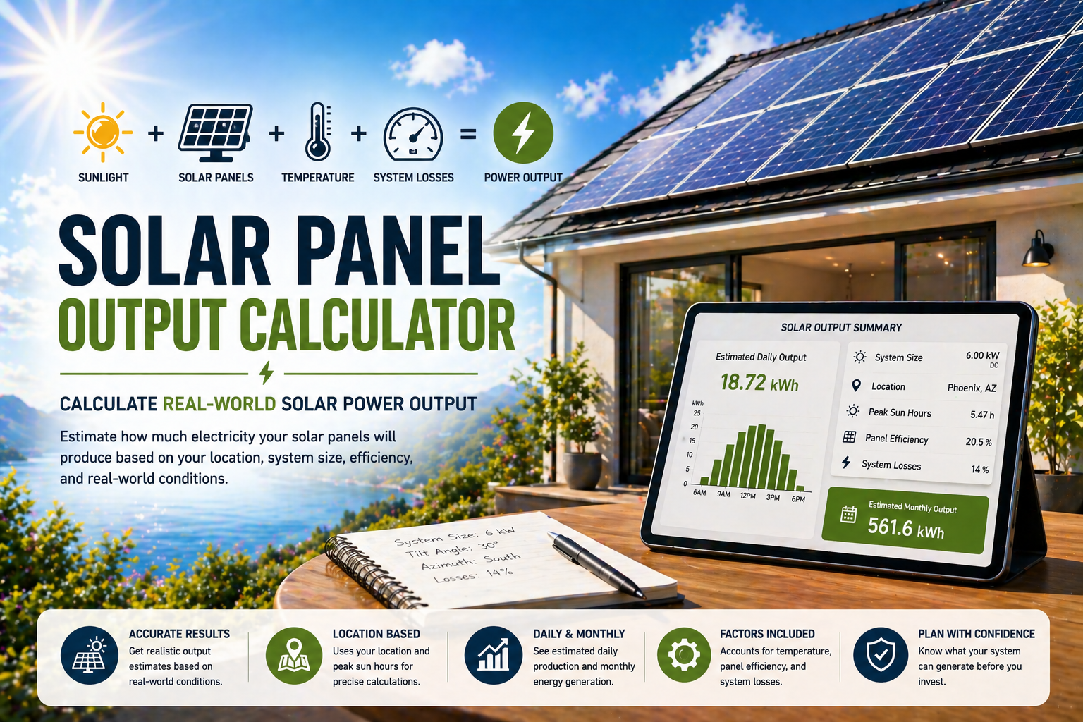 Solar Output Colculation Free Solar Panel Output Calculator | Off Grid Living Tools