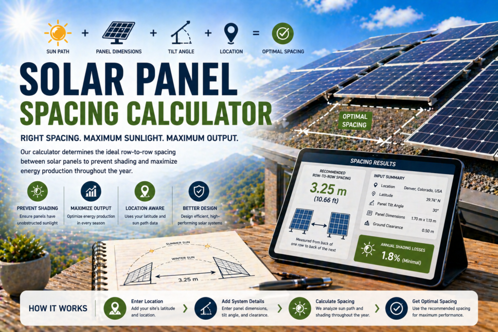 Solar Panel Spacing Calculator