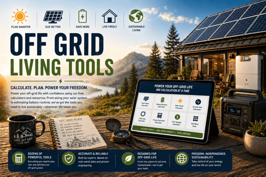 off grid solar calculators